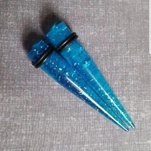 Blue Glitter Gauges